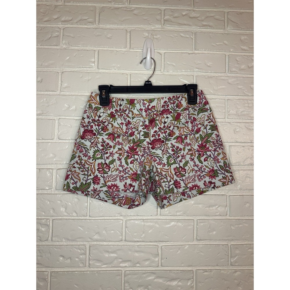LOFT Women's 00 Pink Wildflower Print Shorts Coquette Style